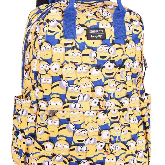 LOUNGEFLY Minions Graphic Print Mini Backpack Black White‎ Yellow LOUNGEFLY Minions Graphic Print Mini Backpack Black White  main image 3